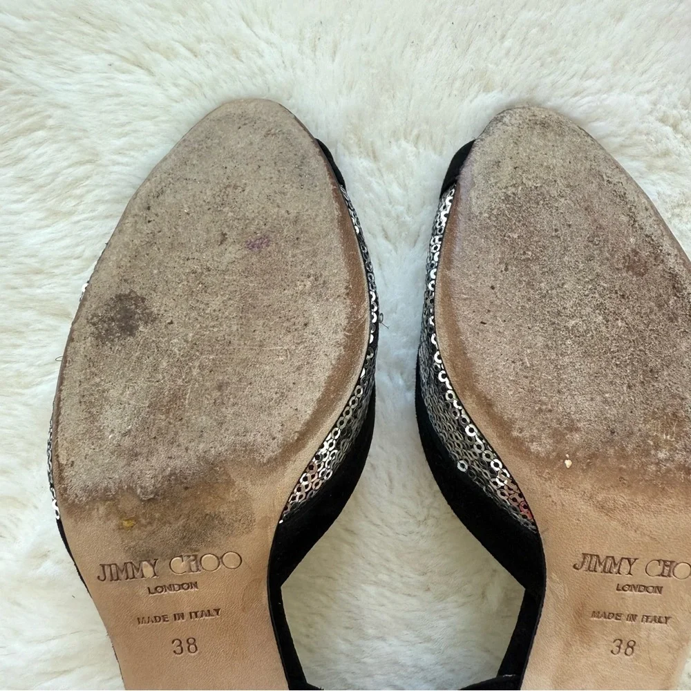 Jimmy Choo suede evening shoes women size 38 Authentic
